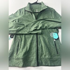 NWT - Lularoe Large Bold Green Athletic Full-Zip Women's Jacket